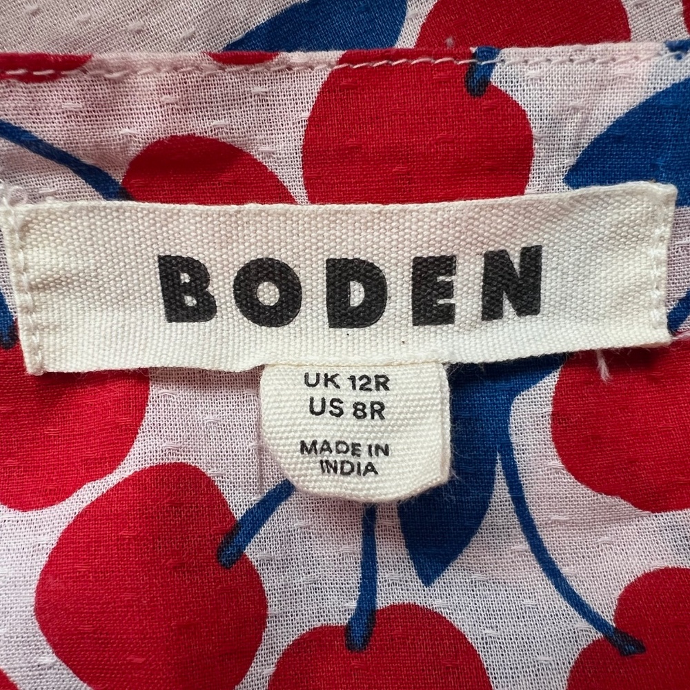 Boden Lillian Women's Cotton Midi Dress, Size 8, Red Cherry, UK12 NWOT - Picture 10 of 10